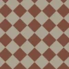 Klinker - Schackrutigt 10 x 10 cm ljusgrå/röd
