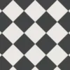 Klinker - Schackrutigt 15 x 15 cm svart/vit