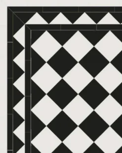 Klinker - Schackrutigt 15 x 15 cm svart/vit