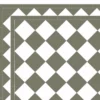 Klinker - Schackrutigt 15 x 15 cm vit/grön - Australian green