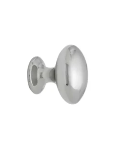 Knopp - Oval förnicklad 40 mm