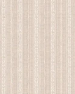 Lim & Handtryck Tapet - Edit kakao/beige