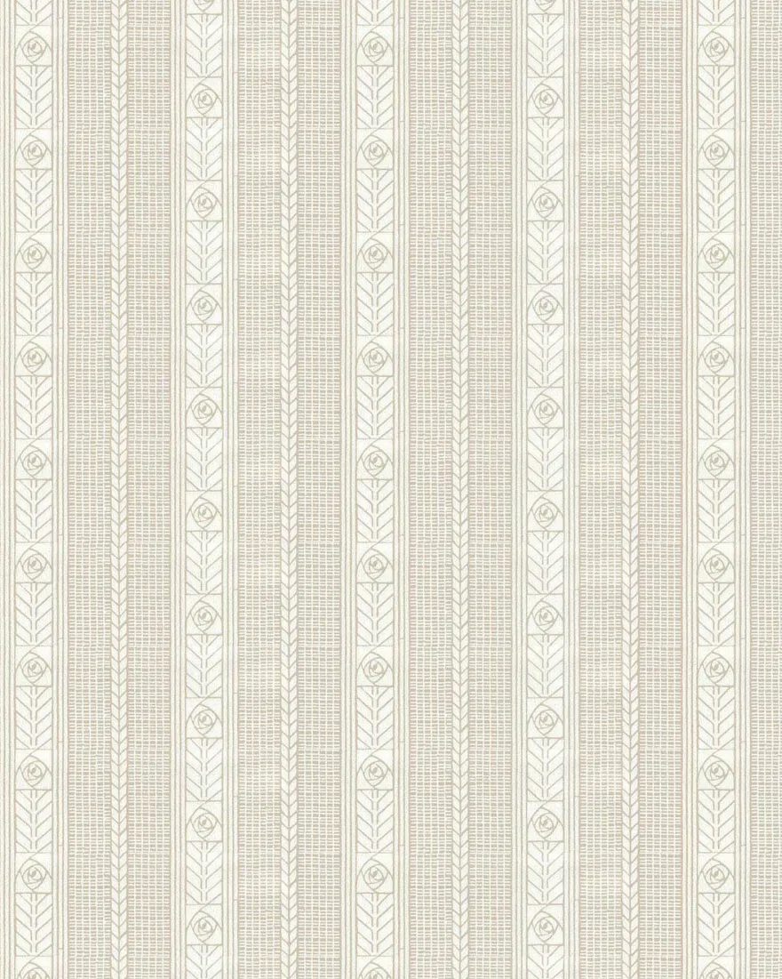 Lim & Handtryck Tapet - Edit torv/beige