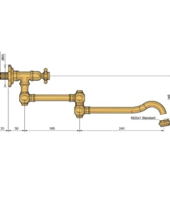 Pot Filler - Yorkshire krom
