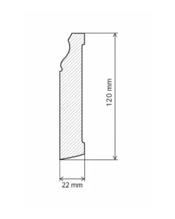 Provbit - Golvsockel - Klassisk 120 mm