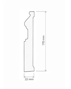 Provbit - Golvsockel - Särö 170 mm