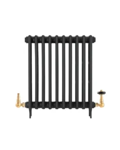 Radiatorventil termostat - York (vinklad) nickel/trä