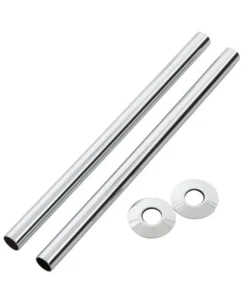 Rörskydd/Rörmanschett 130 x 18 mm till vattenrör - Krom