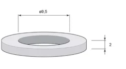 Slitring till gångjärn - Aug Stenman 9,5 x 2 mm