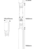 Svarvad pelare - Stolpe gran 2500 x 170 mm