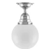 Taklampa - Byström 80 nickel, klotskärm