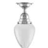 Taklampa - Byström 80 nickel, mattdroppe