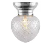Taklampa - Frödingplafond 100 nickel, klardroppe