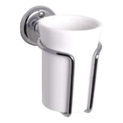 Tandborstmugg - Haga vägg - Krom/Porslin
