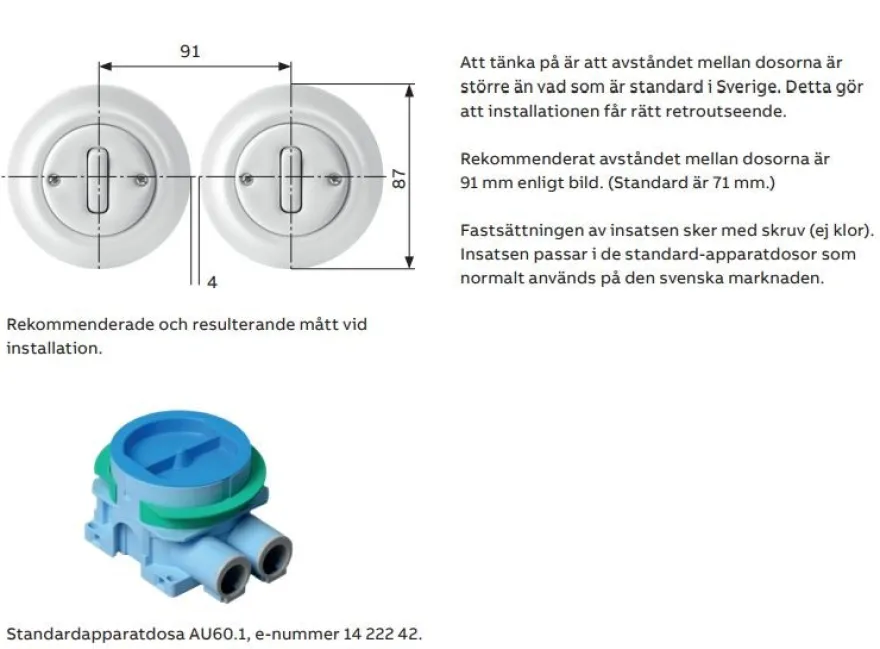 Återfjädrande tryckknapp svart porslin - ABB Decento