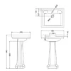 Tvättställ - Burlington Clean 58 cm med piedestal