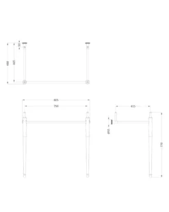 Tvättställ - Guild 85 cm, guldställning