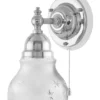 Vägglampa - Adelborg nickel, slipat mattglas