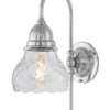 Vägglampa - Ahlström nickel, slipat klarglas