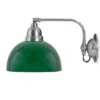 Vägglampa - Gripenberg nickel, grön halvsfär, brun