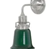 Vägglampa - Lillienstedt nickel, grön klocka