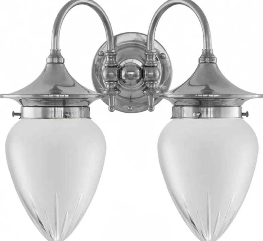 Vägglampa - Tigerstedt nickel, slipat mattglas