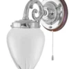 Vägglampa - Topelius nickel, slipat mattglas