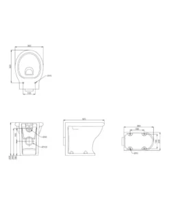 WC - Guild back-to-wall toalett med sits