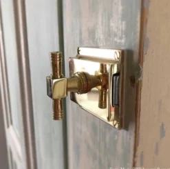 WC-regel rund - Toalettlås mässing