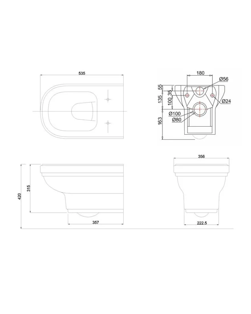 WC - Riviera vägghängd toalett