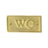 WC-skylt - Mässing