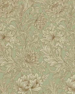 William Morris & Co. Tapet - Chrysanthemum Toile Eggshell/Gold