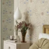 William Morris & Co. Tapet - Larkspur Green/Coral