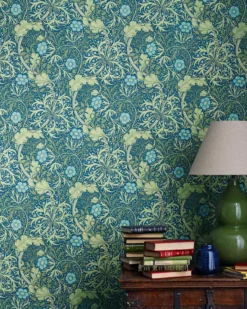William Morris & Co. Tapet - Morris Seaweed Red/Gold