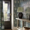 William Morris & Co. Tapet - Pimpernel Woad/Coral