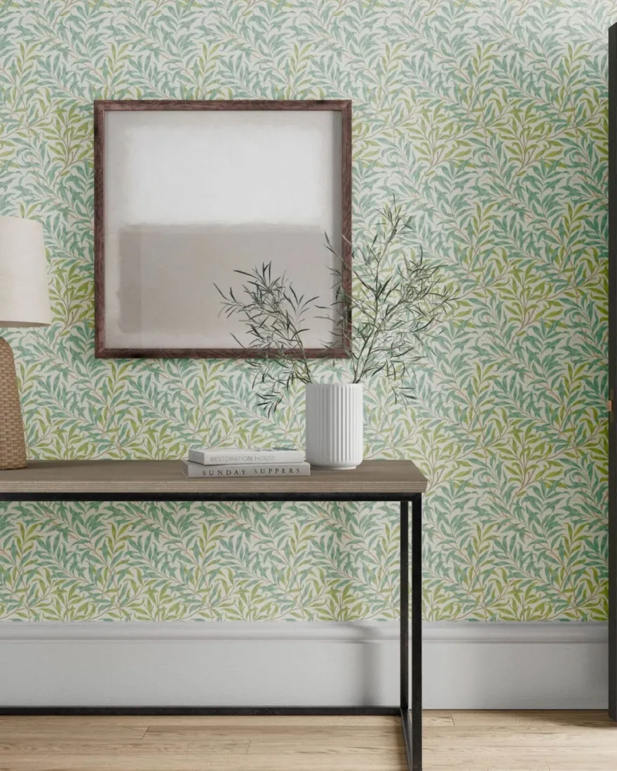 William Morris & Co. Tapet - Willow Boughs Green